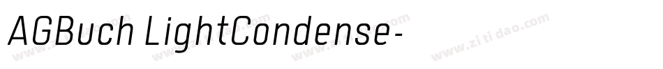 AGBuch LightCondense字体转换